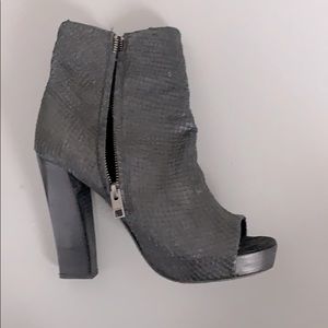 All Saints open toe snakeskin heels size 39